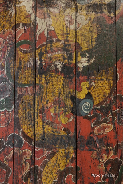 Oud beschilderd wandpaneel | Tibet