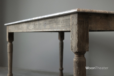 Origineel oude eettafel | marmer blad 