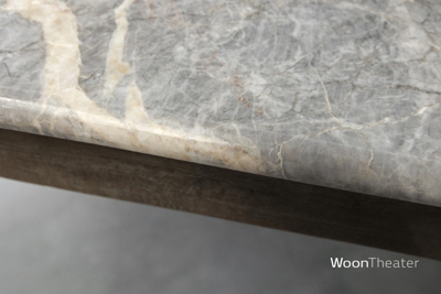 Origineel oude eettafel | marmer blad 