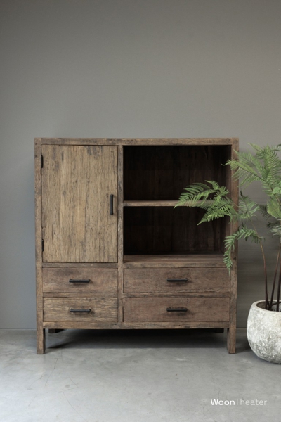 Wandkast oud hout