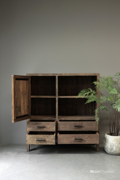 Wandkast oud hout