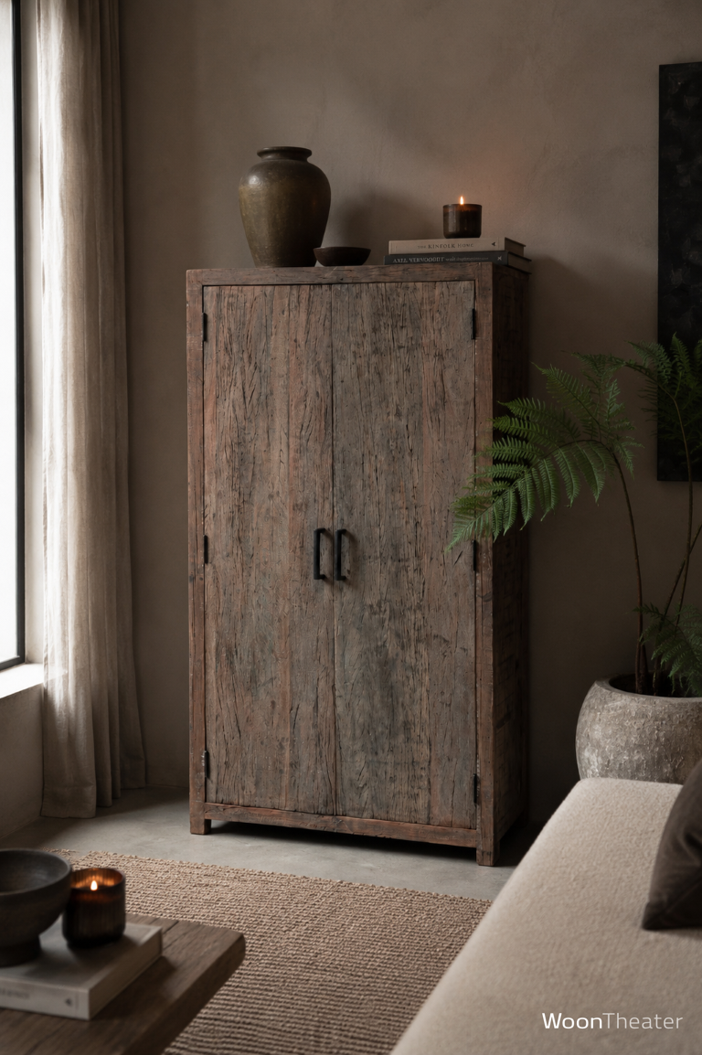 2 deurs kastje | oud hout