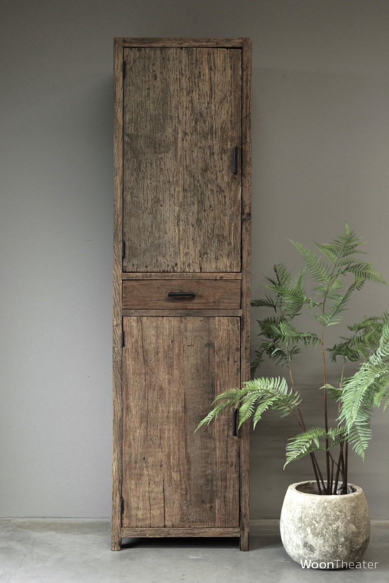 Kast smal L | oud hout