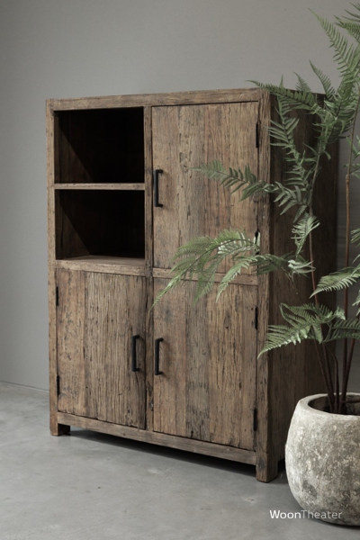 Kast open vak | oud hout