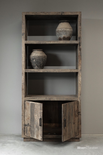 Boekenkast oud hout | incl verlichting