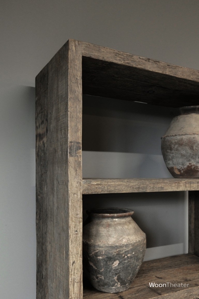 Boekenkast oud hout | incl verlichting