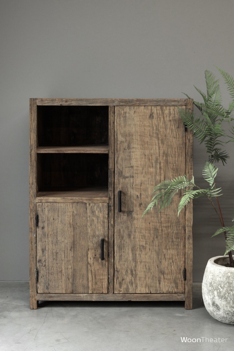 Kast met open vak | oud hout