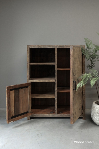 Kast met open vak | oud hout