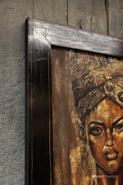 Houten wandpaneel | handgeschilderd 