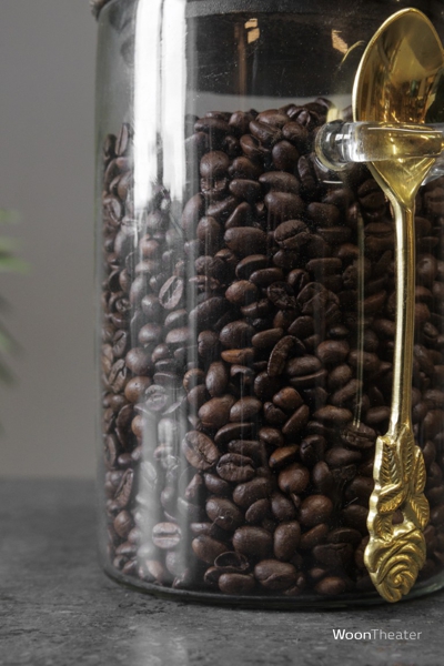 Glazen voorraadpot met lepel Buren | Glass Collection