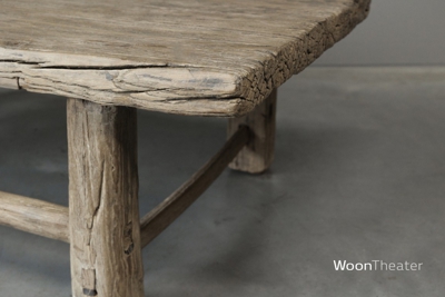 Oude salontafel | elmhout