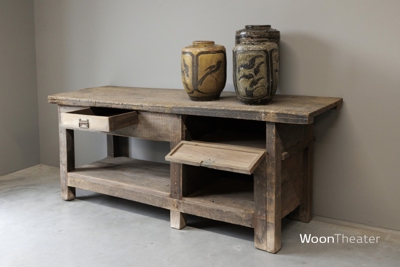 Origineel oude atelier tafel | India