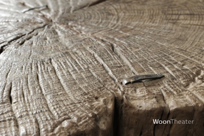 Grote organische houten salontafel