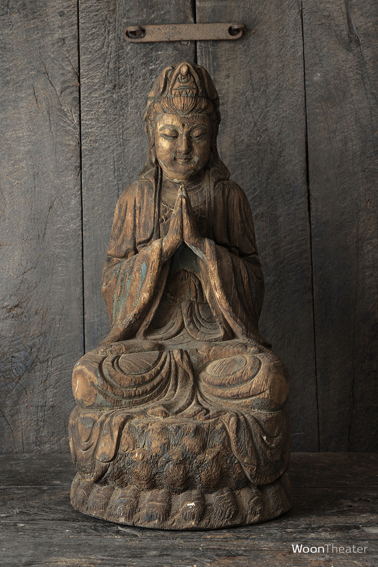 Vintage houten beeld | Boeddha | China