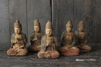 Vintage beeldje hout | Boeddha | China