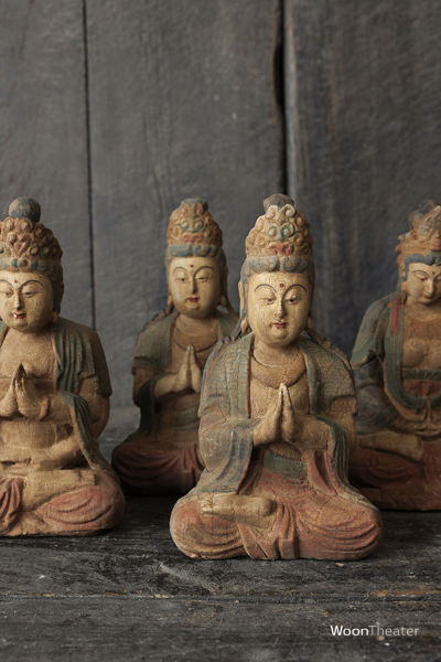 Vintage beeldje hout | Boeddha | China