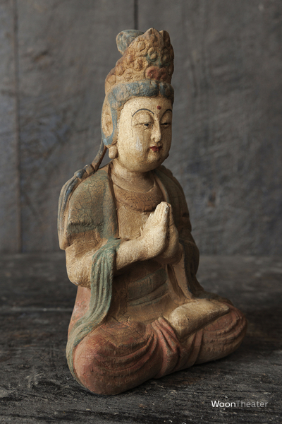 Vintage beeldje hout | Boeddha | China