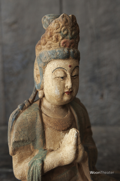 Vintage beeldje hout | Boeddha | China