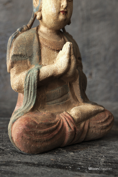 Vintage beeldje hout | Boeddha | China