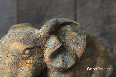 Vintage houten beeldje | olifant | China