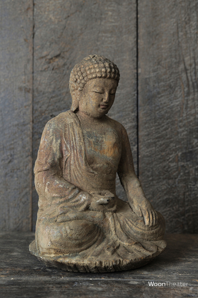 Vintage houten beeldje | Boeddha | China