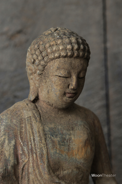 Vintage houten beeldje | Boeddha | China