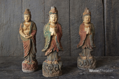 Vintage houten beeldje | Boeddha | China