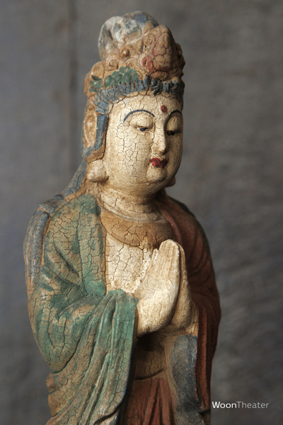 Vintage houten beeldje | Boeddha | China