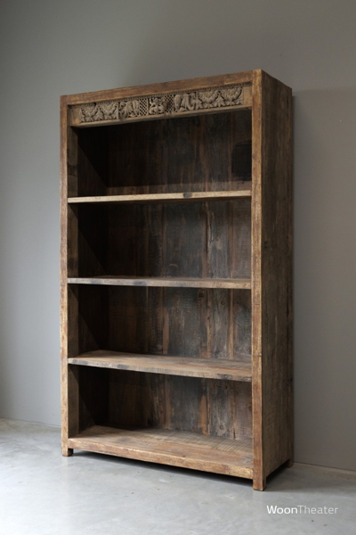 Origineel oude boekenkast snijwerk 
