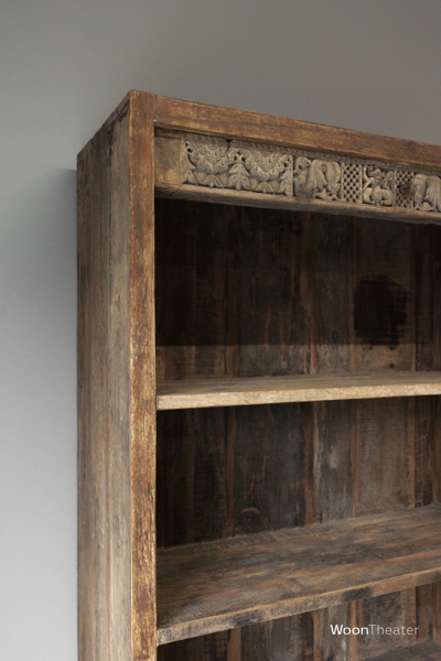 Origineel oude boekenkast snijwerk 