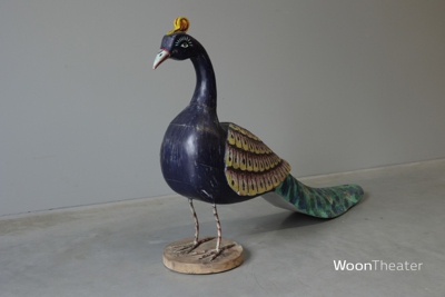 Vintage beeld hout | pauw