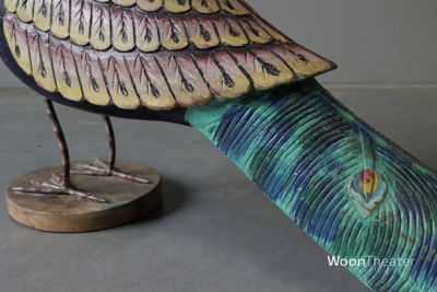 Vintage beeld hout | pauw