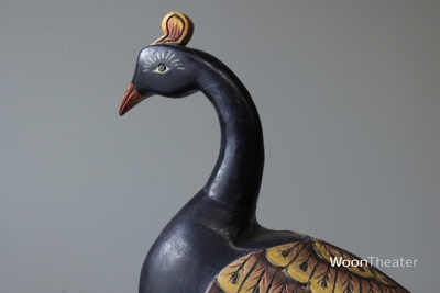 Vintage beeld hout | pauw