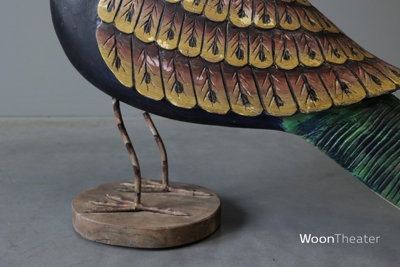 Vintage beeld hout | pauw