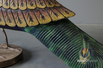 Vintage beeld hout | pauw
