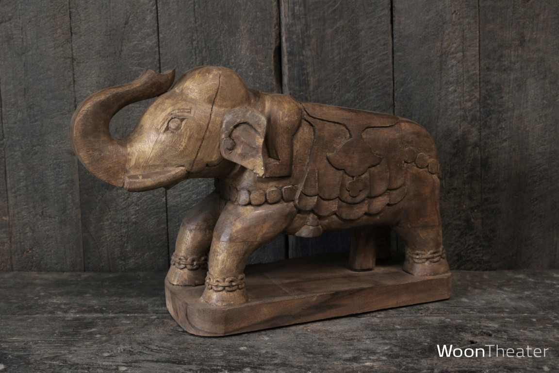 Vintage beeld hout | Olifiant