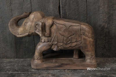 Vintage beeld hout | Olifiant