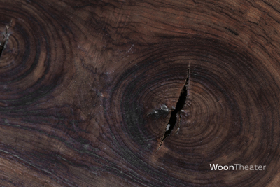 Bijzettafel schijf hout