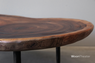 Salontafel schijf hout 