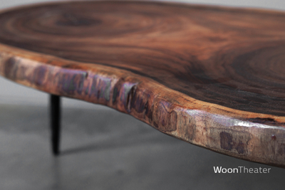 Salontafel schijf hout 