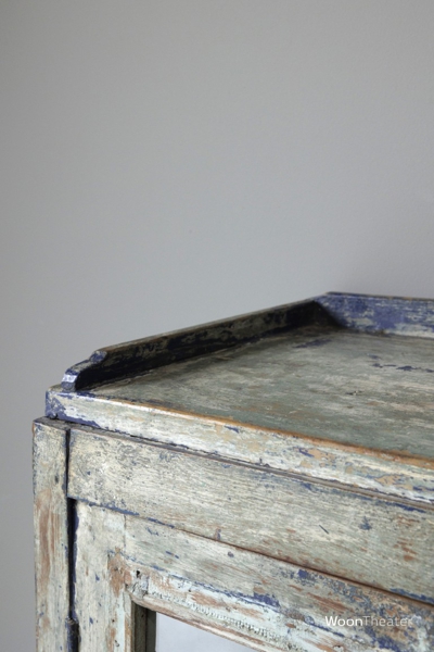 Authentiek blauw vitrinekastje | India