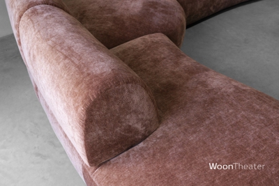 Retro afgeronde elementenbank Woody
