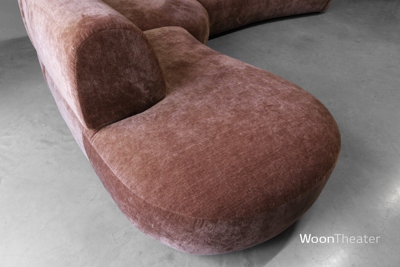 Retro afgeronde elementenbank Woody