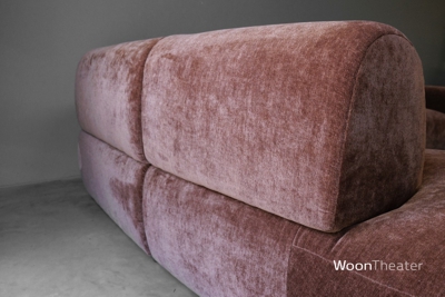 Retro afgeronde elementenbank Woody