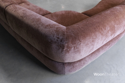 Retro afgeronde elementenbank Woody