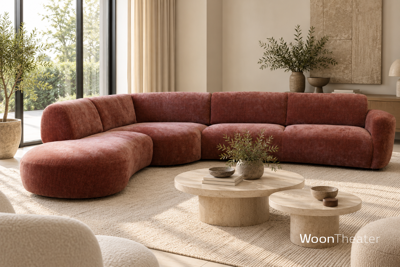 Retro afgeronde elementenbank Woody