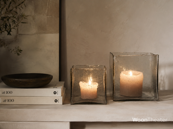 Windlicht Square M | organisch glas