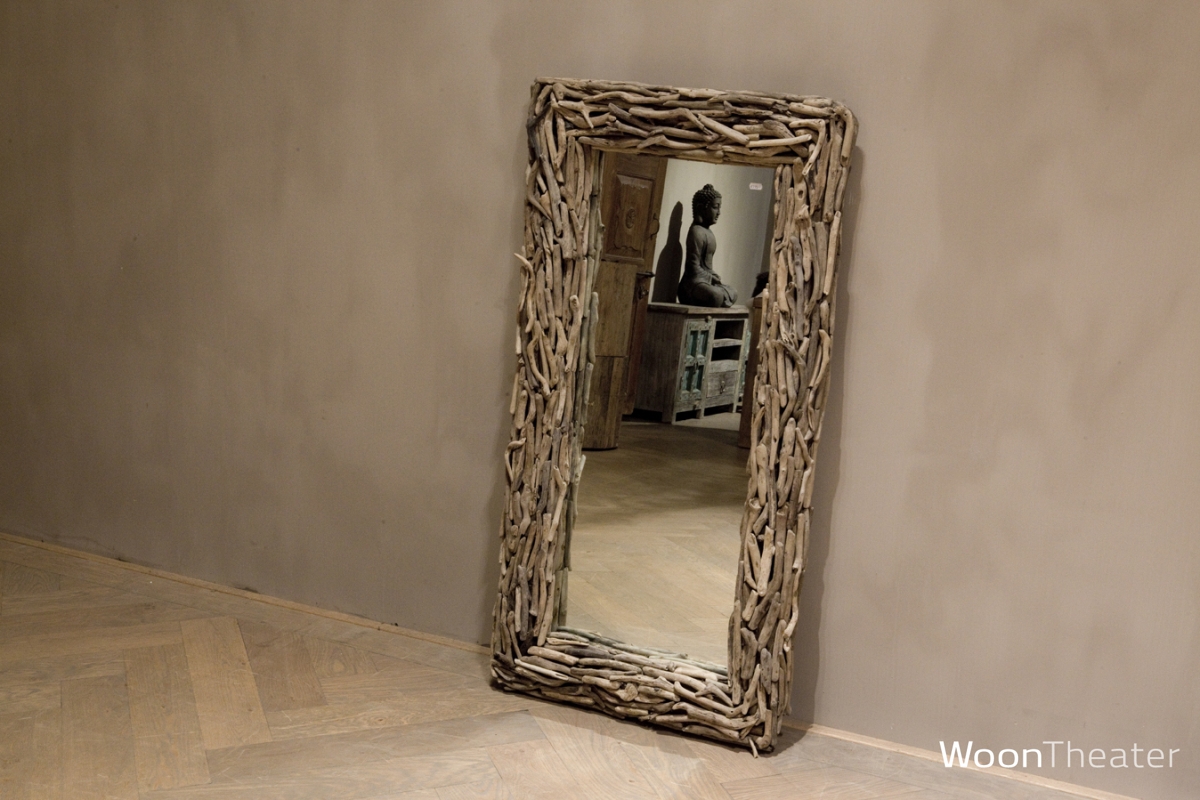 Sprokkelhouten spiegel | large