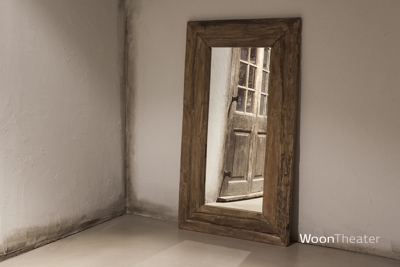 Origineel oud houten spiegel | Rustiek | large