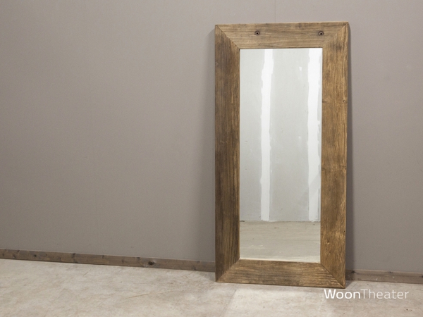 Landelijke spiegel oud hout